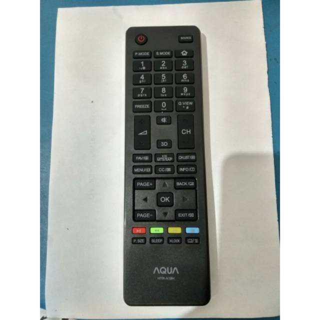 REMOTE REMOT TV LCD LED AQUA 3D HTR A18H ORIGINAL ASLI