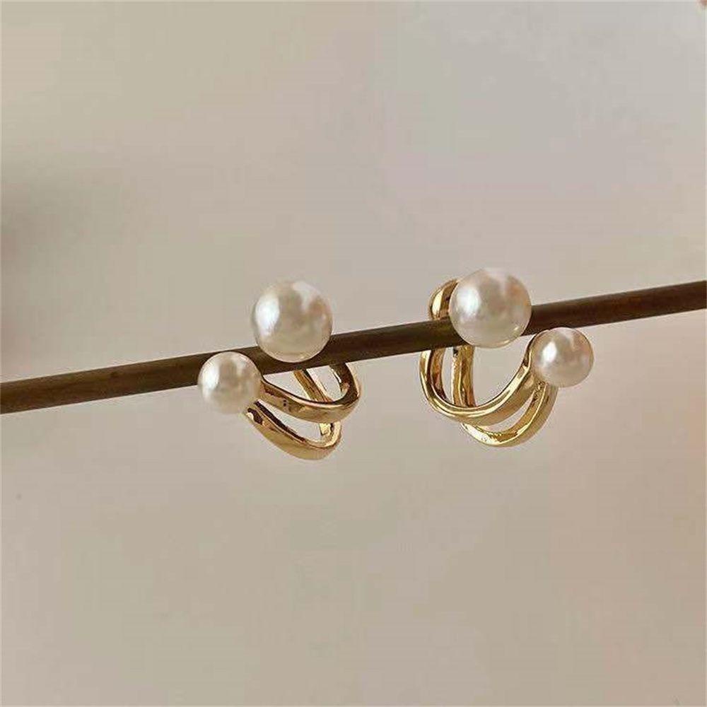 Top Pearl Stud Earrings Aksesoris Baru Perhiasan Temperamen Elegan