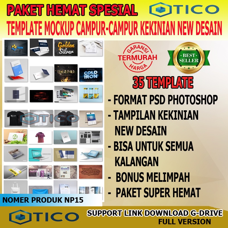 Paket Template Desain Mockup Campur-Campur Kekinian Terbaru PSD Usaha Percetakan Multimedia Termurah Terlaris NP15