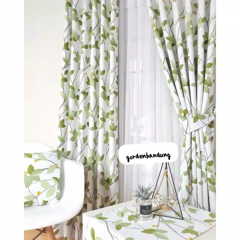 gorden jendela motif kangkung gorden minimalis gorden pintu gorden murah gorden tirai polos