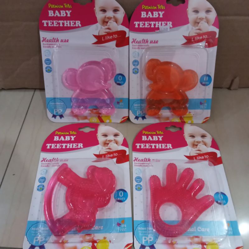 Gigitan Bayi Karakter Bahan Karet Gel Teether Perangsang Pertumbuhan Gigi Maenan Maianan Anak Cewe C