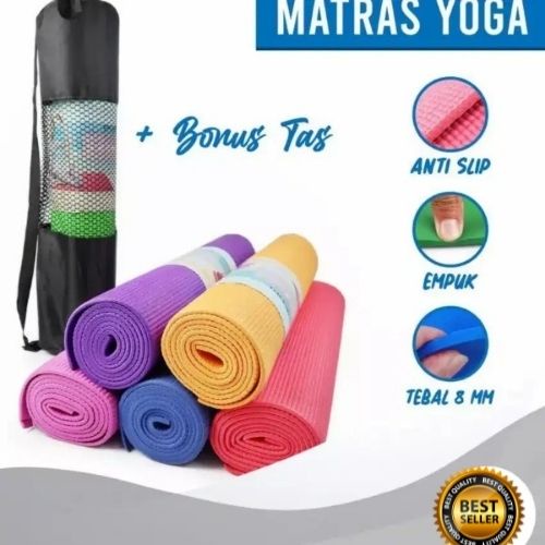 home_colection Matras Friendly Yoga Mat Anti Slip Tebal Premium Matras Olahraga Sport &amp; Pilates Mat