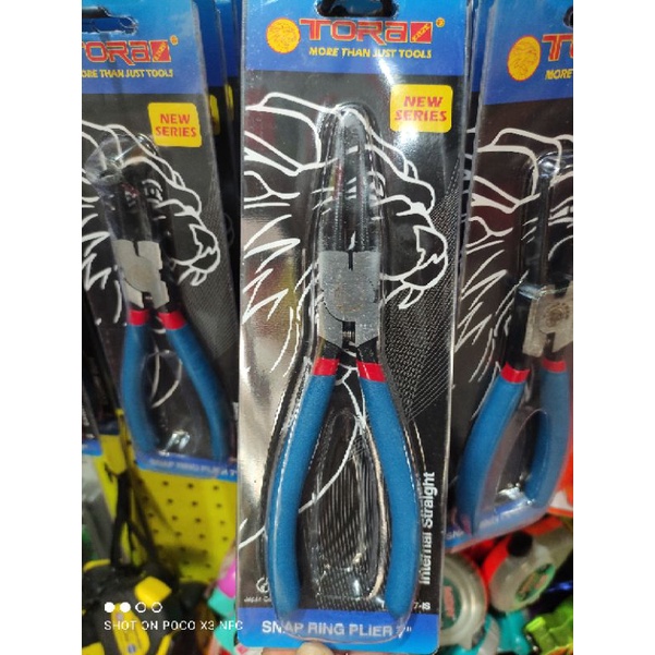 tang pin lurus tekan tutup TORA 7in/snap ring plier 7&quot; TORA