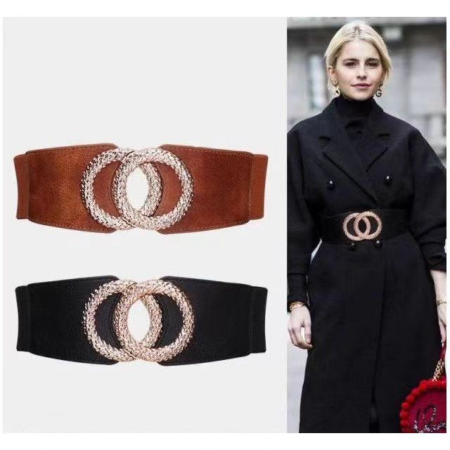 BGS-134 Belt Wanita Lebar Karet Elastis Ikat Pinggang Wanita Ikat Pinggang Belt Wanita Sabuk Gesper Fashion Casual Dewasa Obi Karet Mewah Kekinian Jumbo Import Tali Panjang Women Ramping Korean Fashion Style 2022 Kekinian