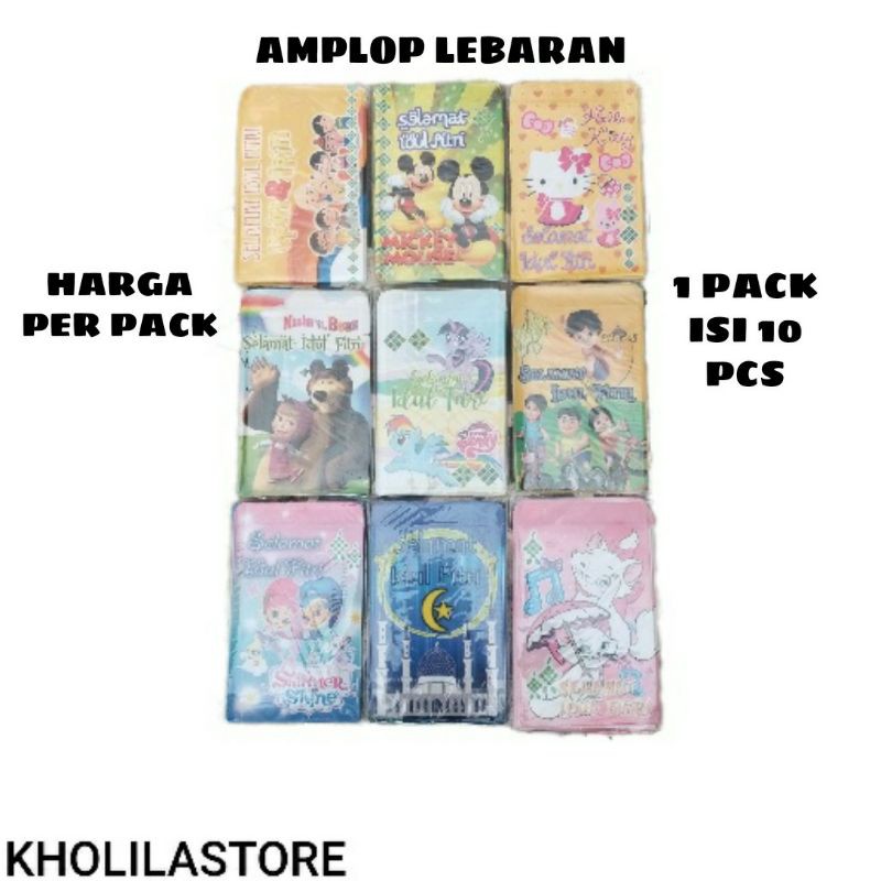 

Amplop Lebaran Karakter isi 8 / Amplop Angpao M