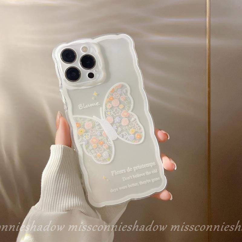 Soft Case Tpu Bening Desain Kupu-Kupu Untuk iPhone 7Plus 8 Plus 11 X XR XS Max 12 13 Pro Max