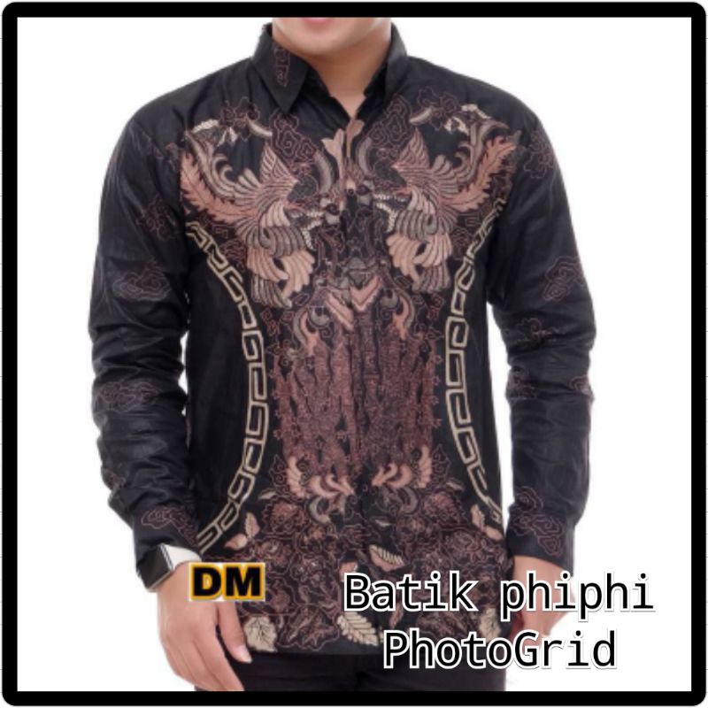 Kemeja Batik Pria Lengan Panjang Motif Kluwong Size M, L, XL, XXL ( ORIGINAL )