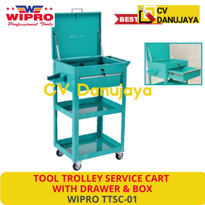 TOOL TROLLEY SERVICE CART WITH DRAWER BOX Bengkel Honda WIPRO TTSC-01