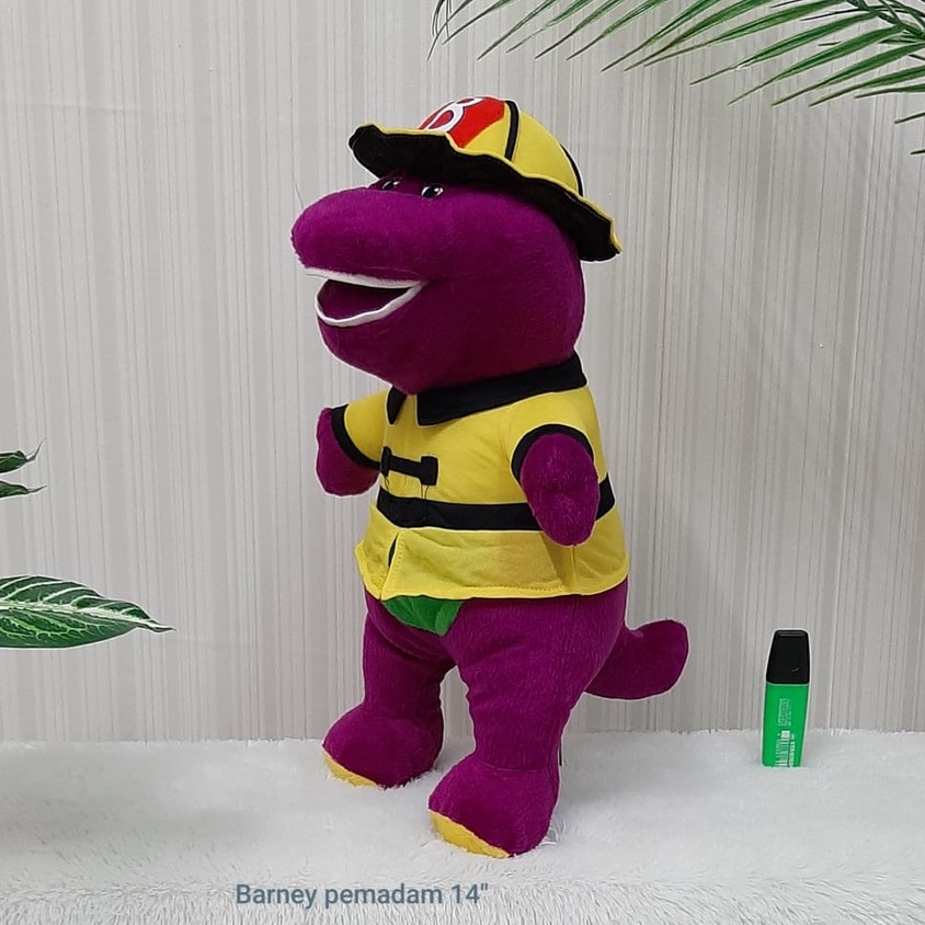 Boneka Barney Pemadam M/33cm/Boneka Karakter/Boneka Barney Baju Kostum Pemadam