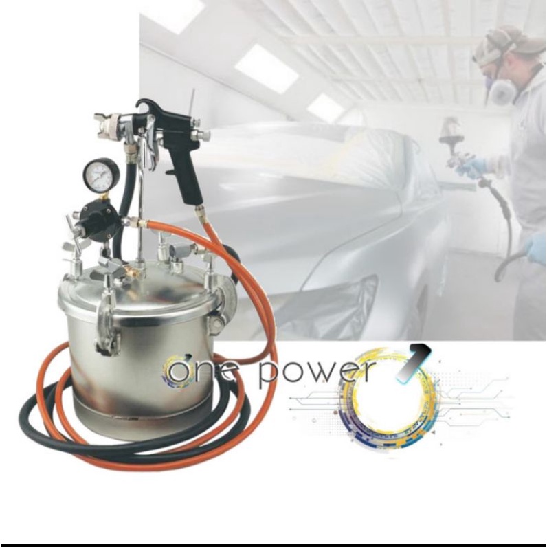 Pain tank 5 L air regulator paint pot spray gun - alat pengaduk cat