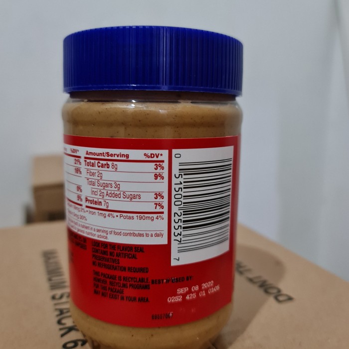 JIF Selai Selay Kacang Extra Crunchy Creamy Peanut Butter 454gr Impor