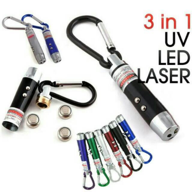 Money Detector + Laser + senter / 3 in 1 UV LED Laser