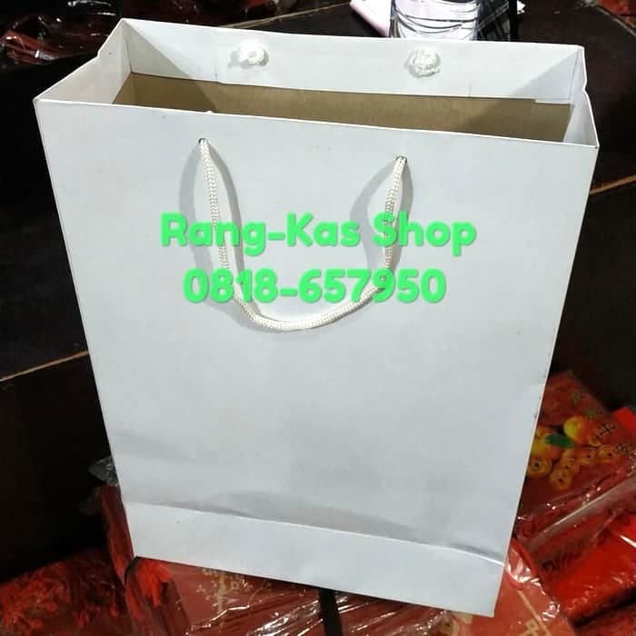 

(TERLARIS) Paperbag PUTIH Folio karton Duplex Tebal