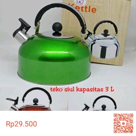 Kettel Kettle Teko Siul Ketel 3 Liter / Teko Air Panas Bunyi Siul