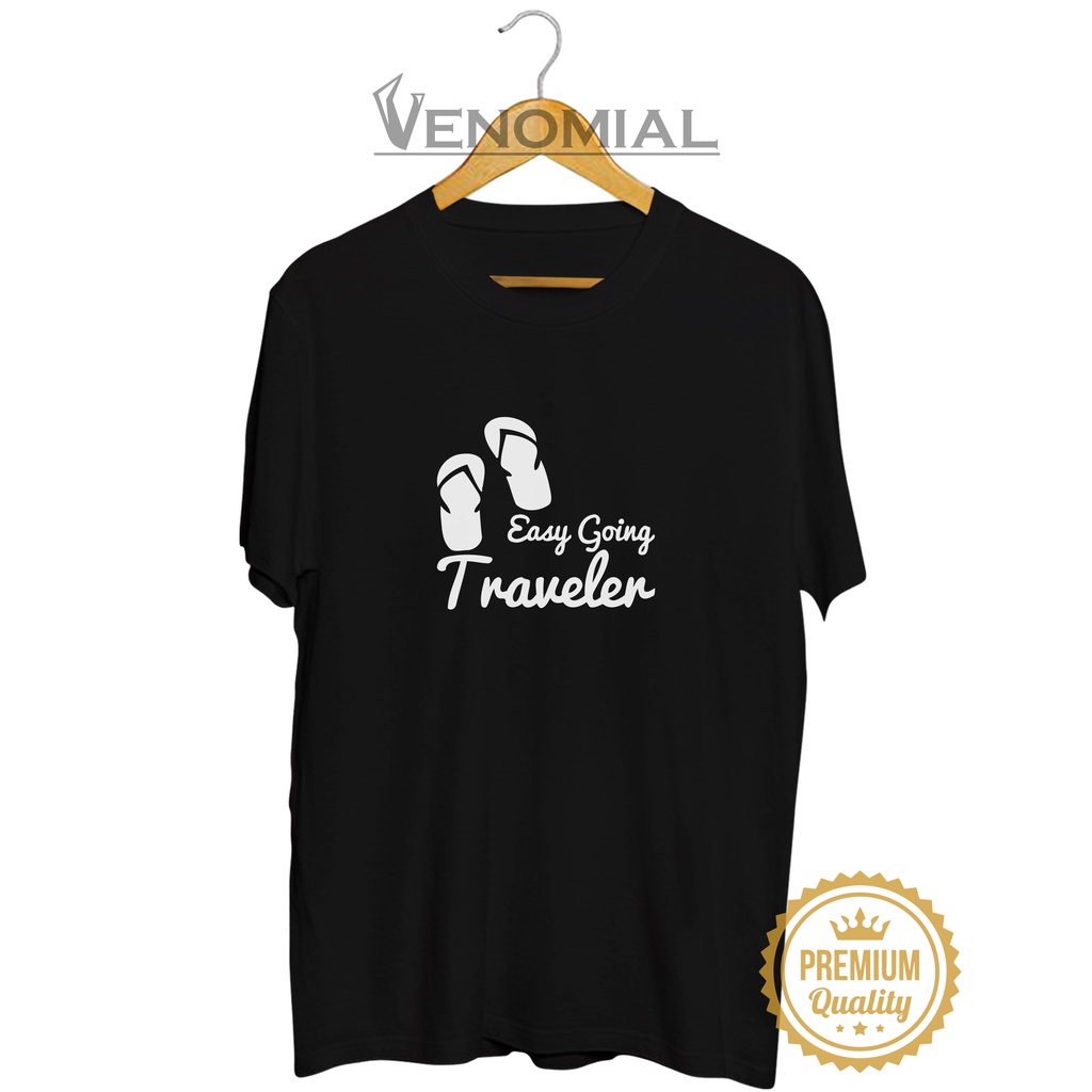 Kaos Tshirt Baju Distro Keren Traveler Premium Pria Wanita Cotton Combed 30s