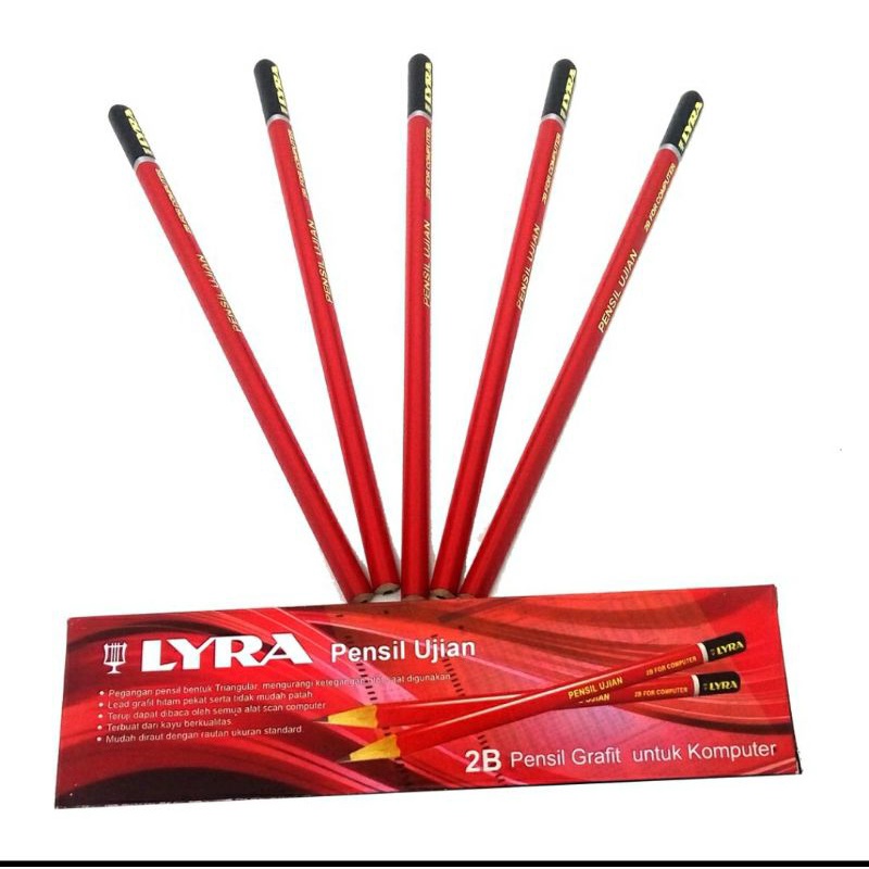 

Pensil ujian 2B LYRA isi 12pcs
