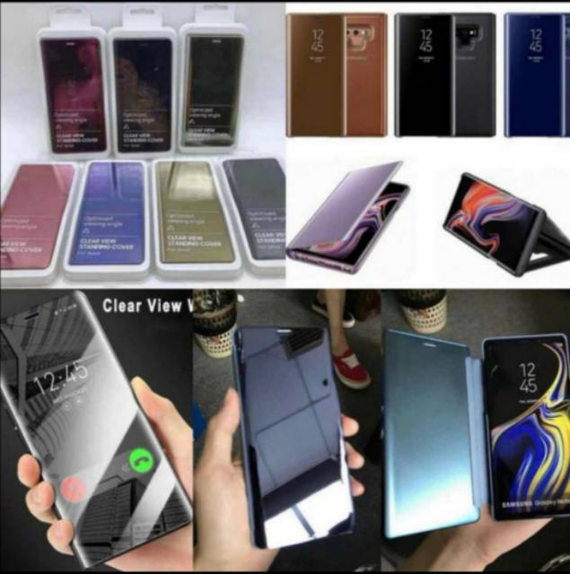 Case CLEAR View Flip Cover kaca SAMSUNG S20plus S20Ultra S11Plus Casing Sarung