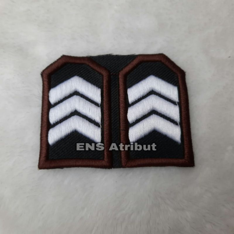 pangkat pdl polri Bripda/ briptu /brigpol/bripka bordir timbul 3D
