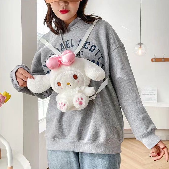 Tas Ransel Bulu Halus Wanita BESTIE RABBIT Tas Lucu Bulu Lembut Tas Perempuan Baby Bunny Beauty Bisa COD-My Melody White 🎵🎶