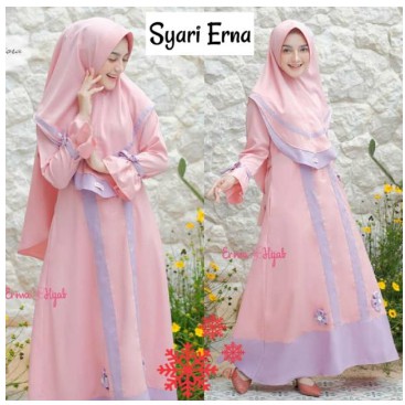 Baju Gamis Setelan Muslim Wanita Terbaru Belle set Overall Fashion Remaja Dress Kondangan kekinian