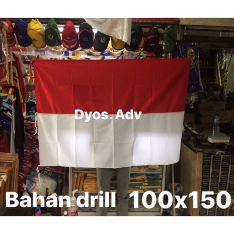 Bendera merah putih 100x150 cm (Drill Premium)