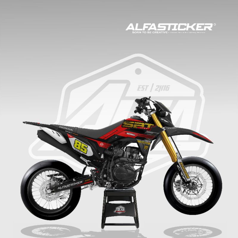 Custom Decal Crf 150 L Hitam Merah Keren
