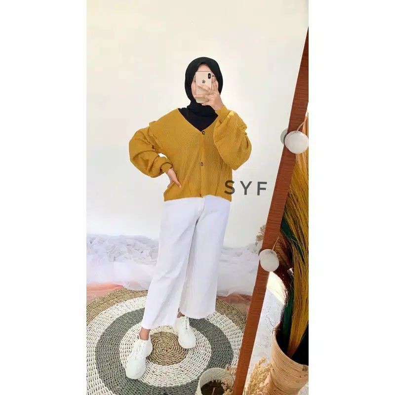 Cardigan Crope Olivia outher cardie / cardigan wanita - vina cardigan rajut-6