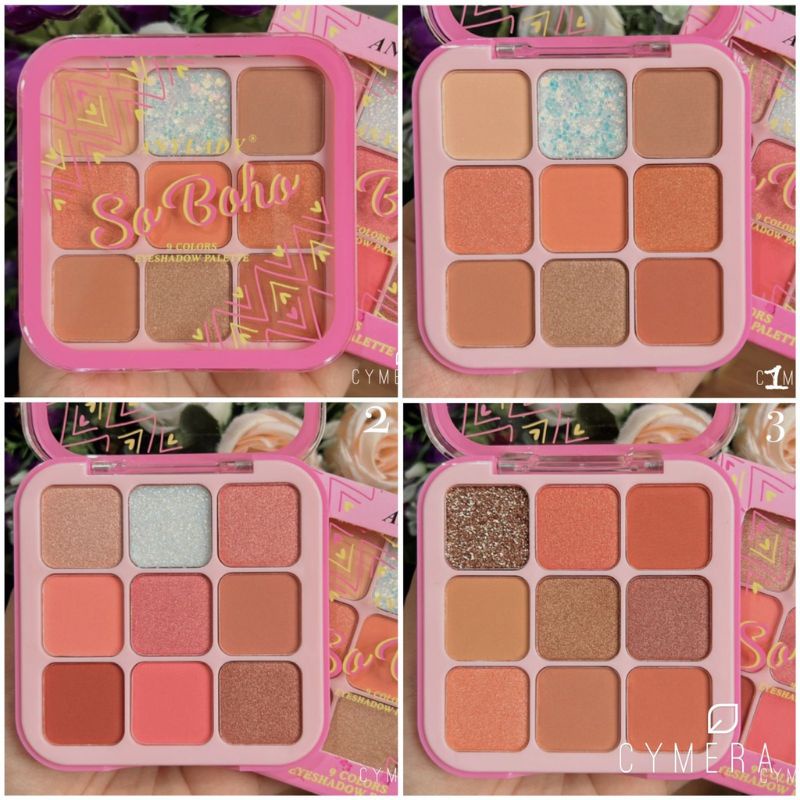 PROMO ECER!! EYESHADOW PALETTE ANYLADY SO BOHO 9 WARNA 941