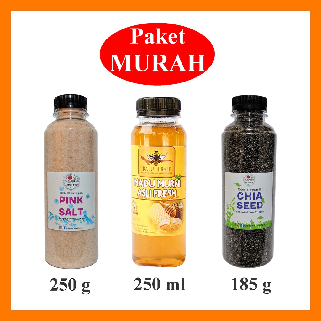 

PAKET JSR CHIA SEED GARAM HIMALAYA MADU BOTOL ASLI HIMSALT HIMALAYA PINK SALT CIA SEEDS CHEA HITAM ORGANIK BIJI GAREM GUNUNG BUKIT SUPER FOOD HERBAL HALUS ZAIDUL AKBAR DETOKS DETOX DIET CHIASEED SHEED SEEDS SED CHIASEEDS CHEASEEDS 100GR 100 GR 1KG HUTAN