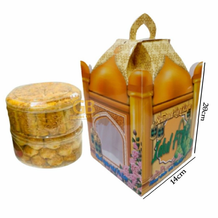 

Box Hampers Idul Fitri 2 Toples / Kotak Souvenir / Dus Lebaran/ Box Kue Kering / Dus Parcel