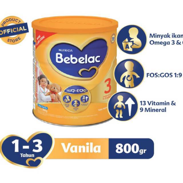 Bebelac 3 dan 4 rasa Vanila/Madu - 800 gram