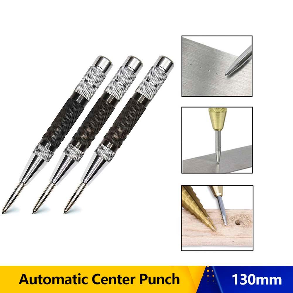 Lanfy Center Hole Punch DIY Adjustable Guide Menghancurkan Pencari Otomatis Pegas Kuningan