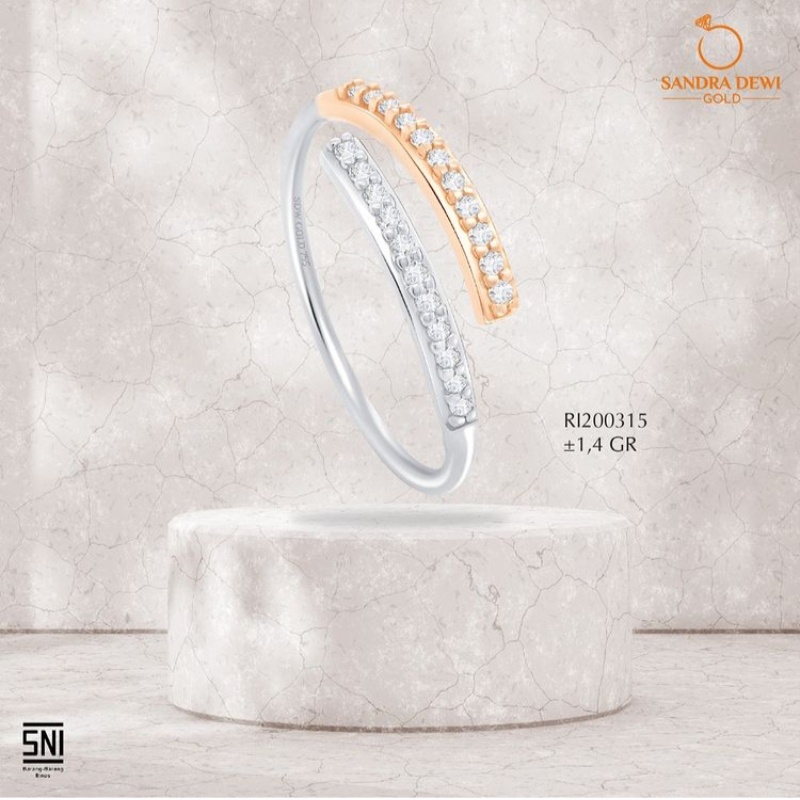 Cincin Sandra Dewi Gold Criss Cross Vol.2 Collection RI200315