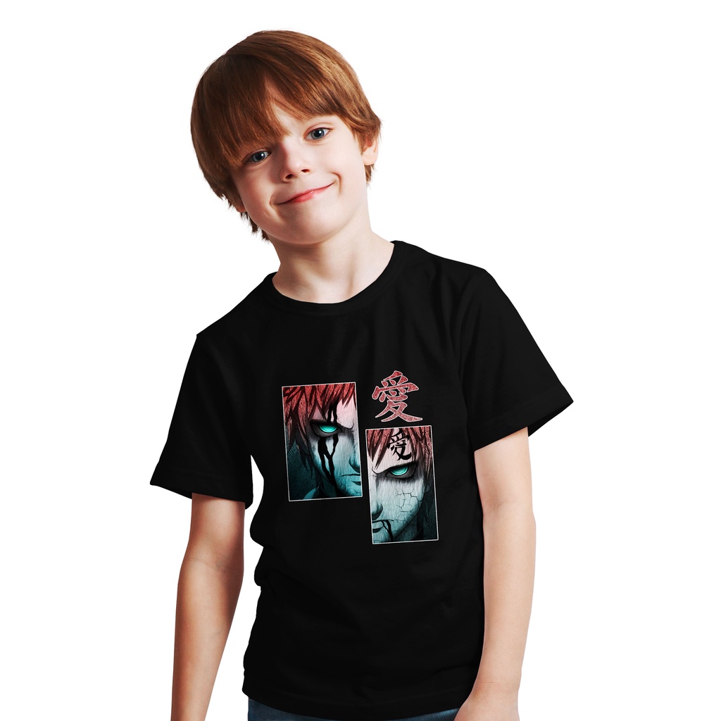 BAJU T-SHIRT KIDS ANIME NARUTO HOKAGE GAARA