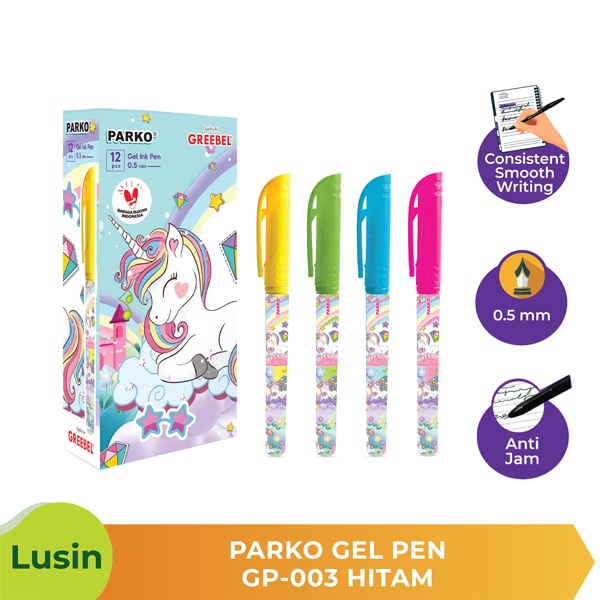 PARKO GEL PEN GP-003 HITAM 0.5