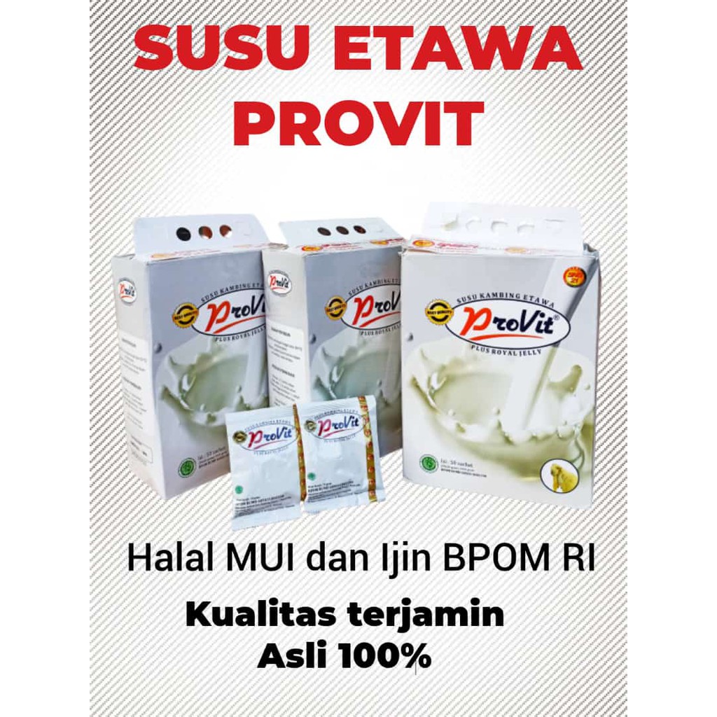 

Susu Provit Kambing Etawa Plus Royal Jelly 10 Sachet