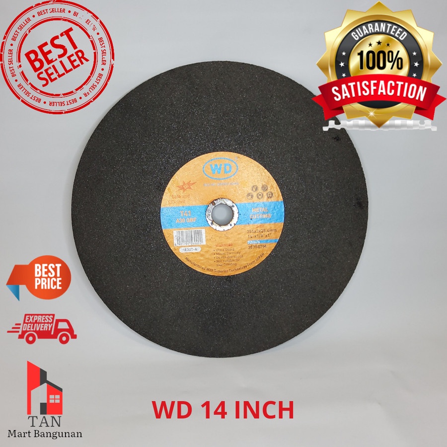 Resibon Batu Cutting Gerinda Wheel WD 14 ' Inch Metal Cutting Grosir
