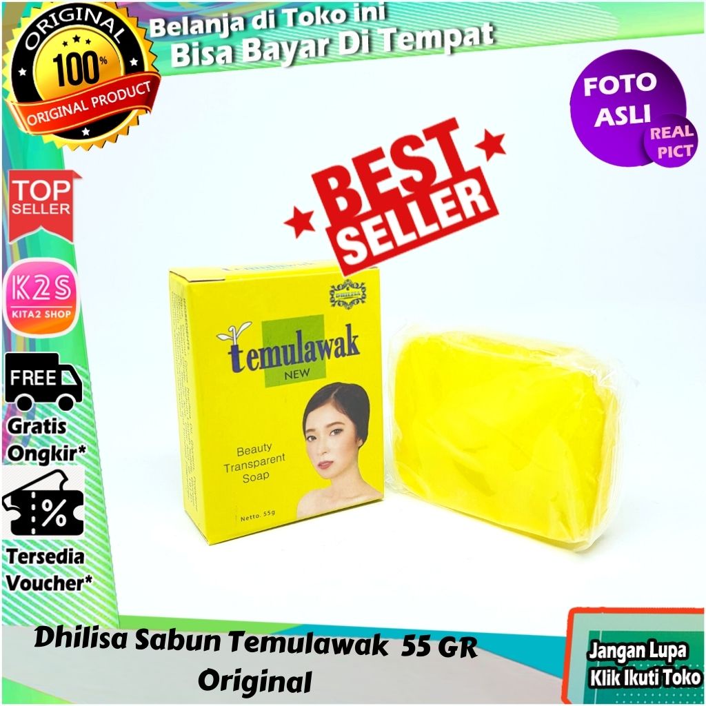 ( BISA COD ) Dhilisa Sabun Temulawak 55 Gr Original BPOM Bisa COD Bayar Di Tempat K2S