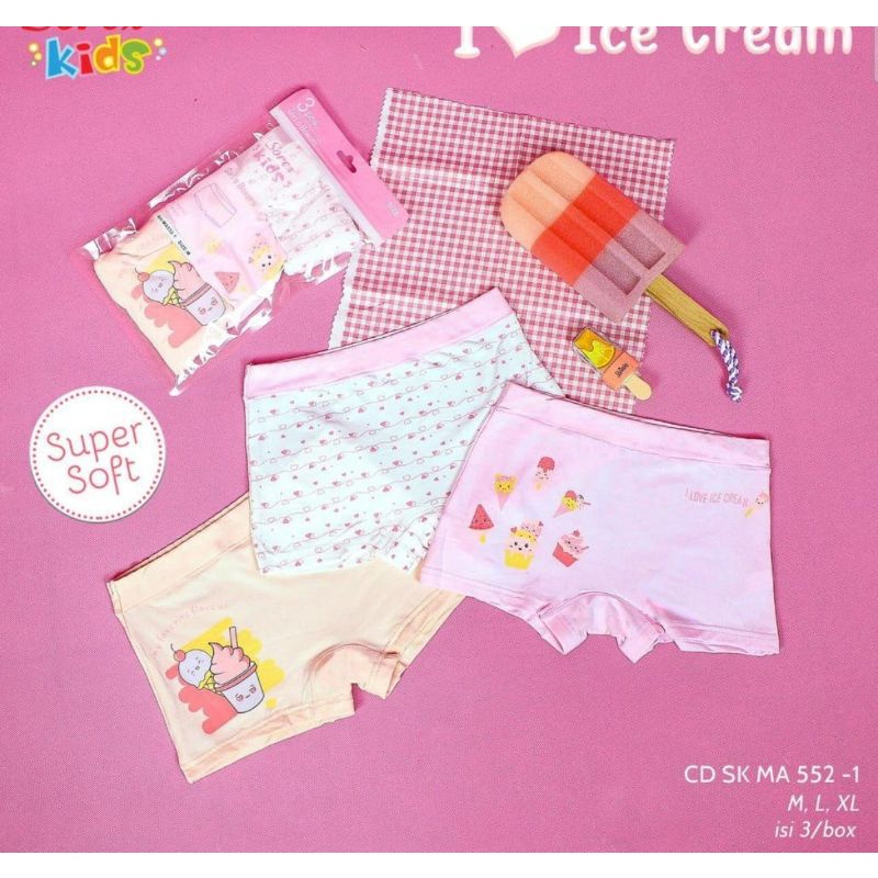 SOREX KIDS GIRL SK MA 552 - CD CELANA DALAM BOXER ANAK CEWEK PEREMPUAN