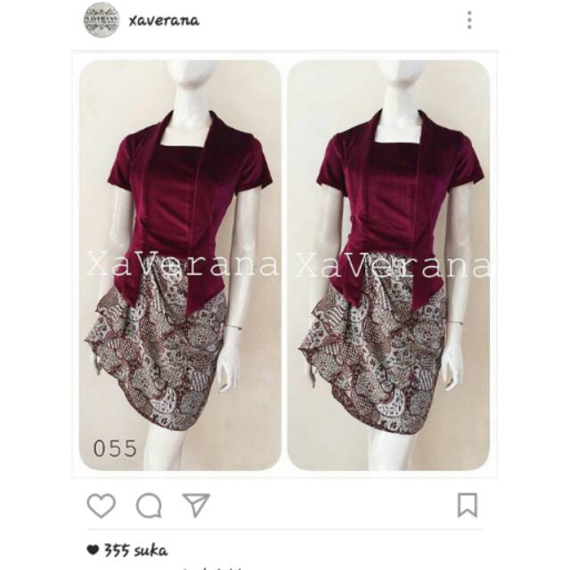 Kebaya beludru xaverana