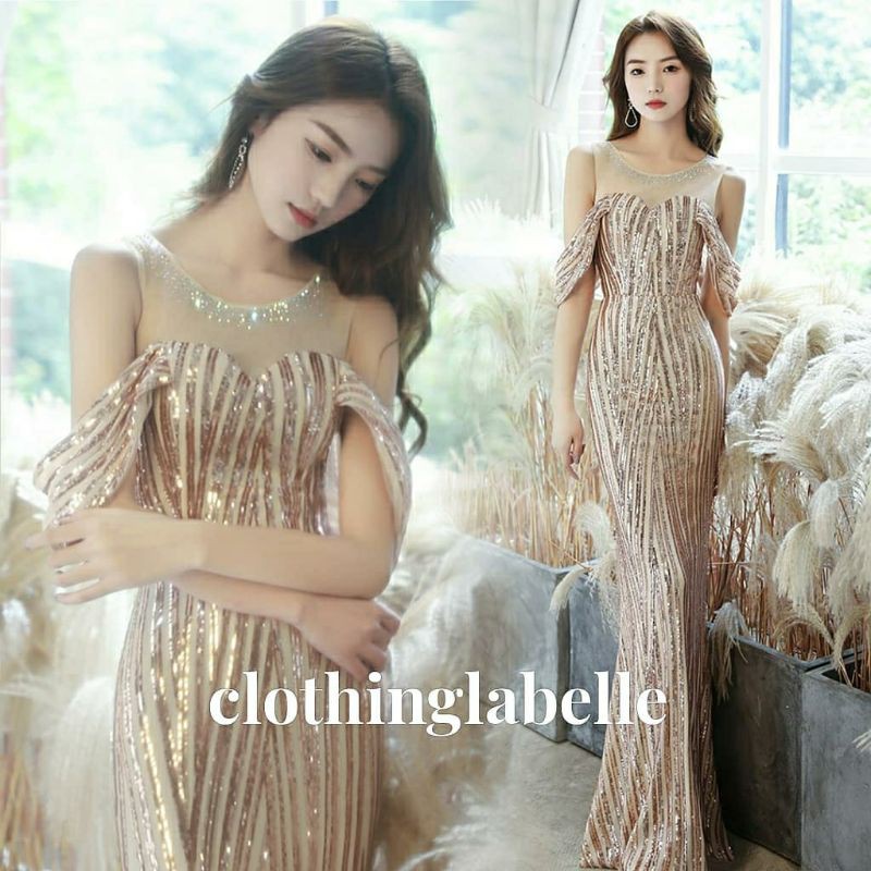 mermaid sequin party dress