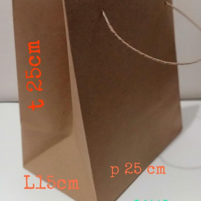 

Silahkan Order] Tas Kertas Paperbag Polos Uk 25X15X25Cm