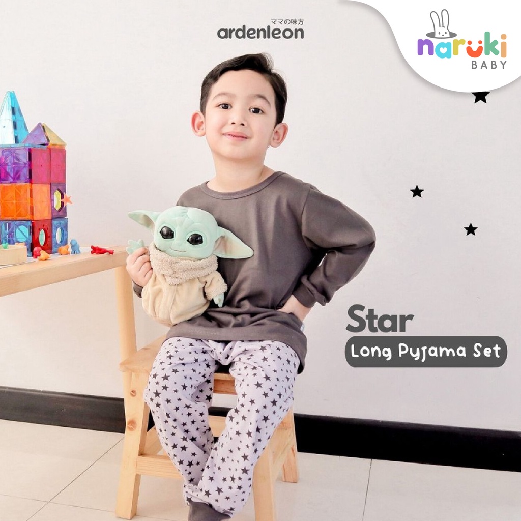 Ardenleon Long Pyjama Astronot Owl Star Kid Arden Leon Baju Tidur Anak