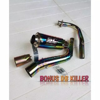 Knalpot racing mio sporty-mio soul carbu sc project rainbow plus db killer