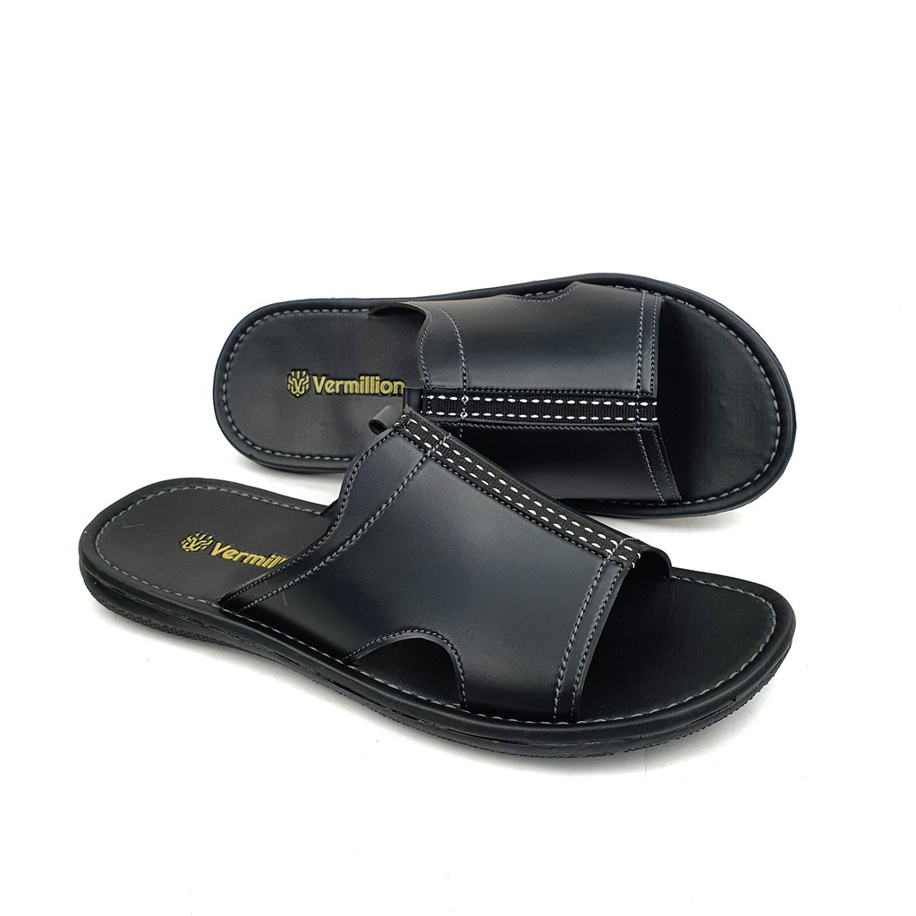 Sendal Pria Keren / Sandal Slide Pria / Sendal Pria / Sendal Selop Karet / Sandal Jepit Pria Distro / Sandal Kulit Cowok - ESCANOR