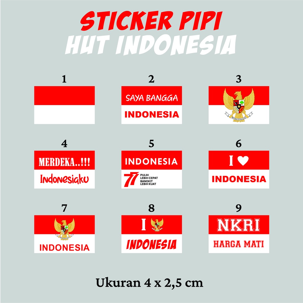 

STICKER PIPI HUT RI AGUSTUSAN MERAH PUTIH
