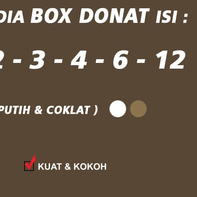 

➲ Kotak Box Dus Donat| COKLATIsi 2 -( 50 Pcs) ♘