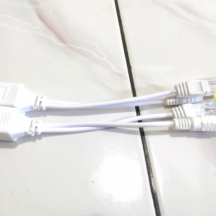 Kabel POE Splitter / Injector Male Female Atas Bawah DC 5.5mm 2.1mm