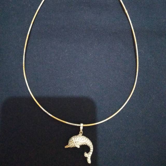 Kalung kaku+ leontin dolpin