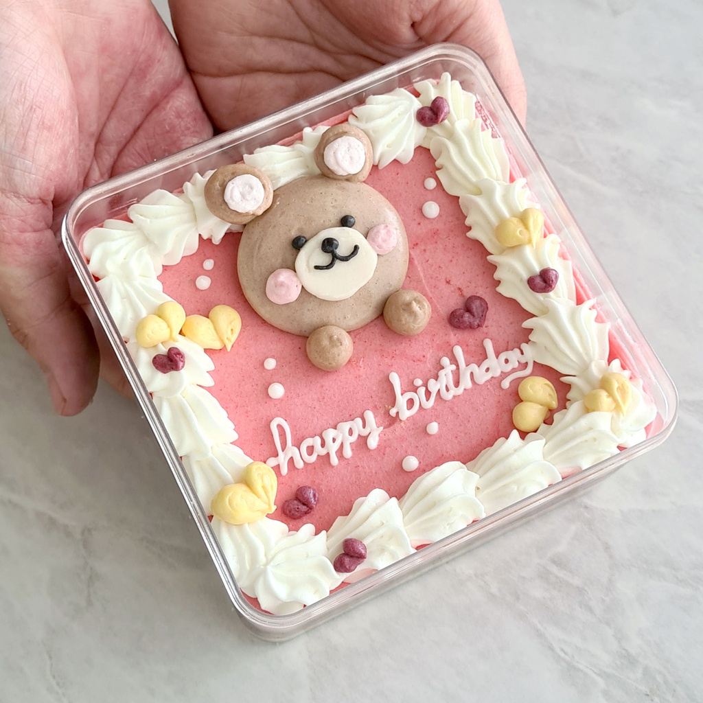 

Korean dessert box / cake box beruang lucu